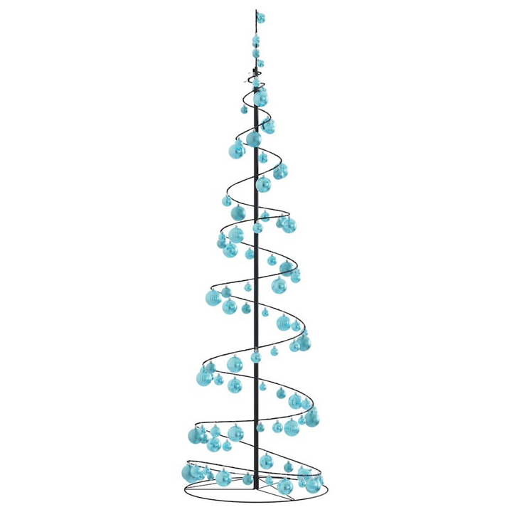 Christmas Tree Light Cone with Baubles and 120 Warm White LEDs, 8 Lighting Modes, Metal Frame, Easy Setup & Storage - Premium  from Home Treasures - Just £96.99! Shop now at Home Treasures