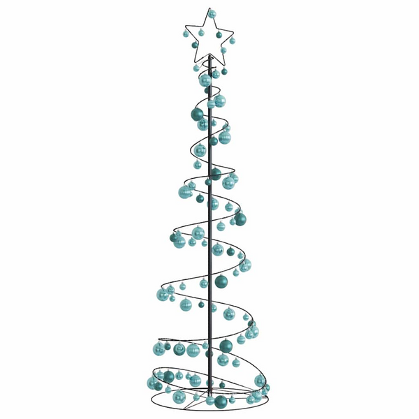 Christmas Tree Light Cone with 120 Warm White LEDs and Baubles - Festive Decoration with 8 Lighting Modes, Easy Setup, and Storage - Premium  from Home Treasures - Just £91.99! Shop now at Home Treasures