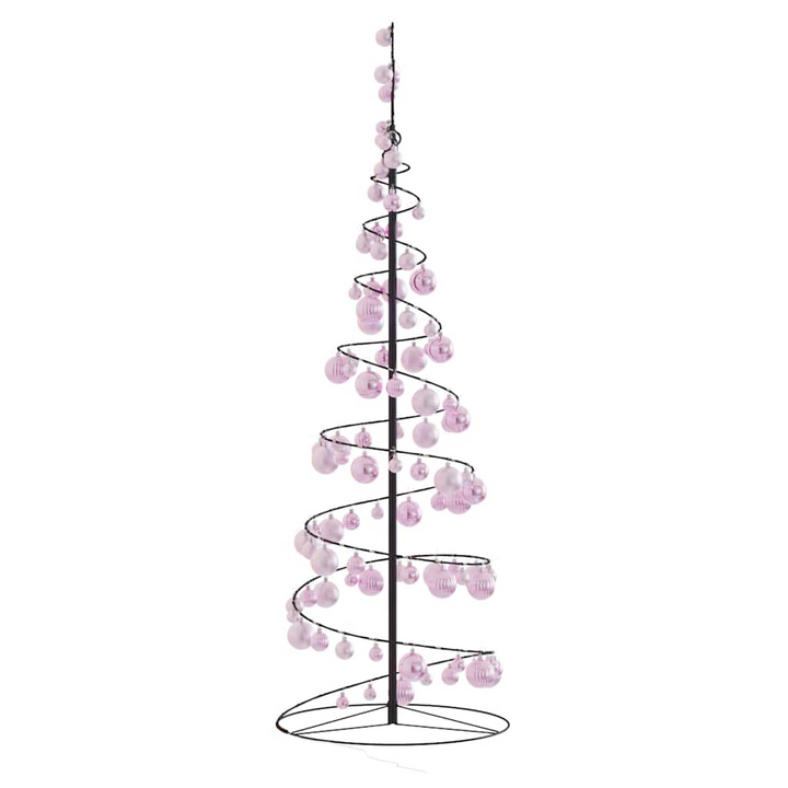 Christmas Tree Light Cone with Baubles and 100 Warm White LEDs – Perfect Festive Decoration - Premium  from Home Treasures - Just £77.99! Shop now at Home Treasures