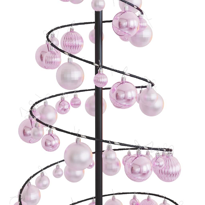 Christmas Tree Light Cone with Baubles and 100 Warm White LEDs – Perfect Festive Decoration - Premium  from Home Treasures - Just £77.99! Shop now at Home Treasures