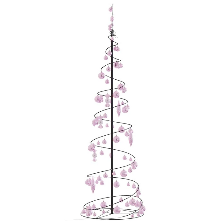 Christmas Tree Light Cone with Baubles and 120 Warm White LEDs - Festive Holiday Decoration - Premium  from Home Treasures - Just £88.99! Shop now at Home Treasures