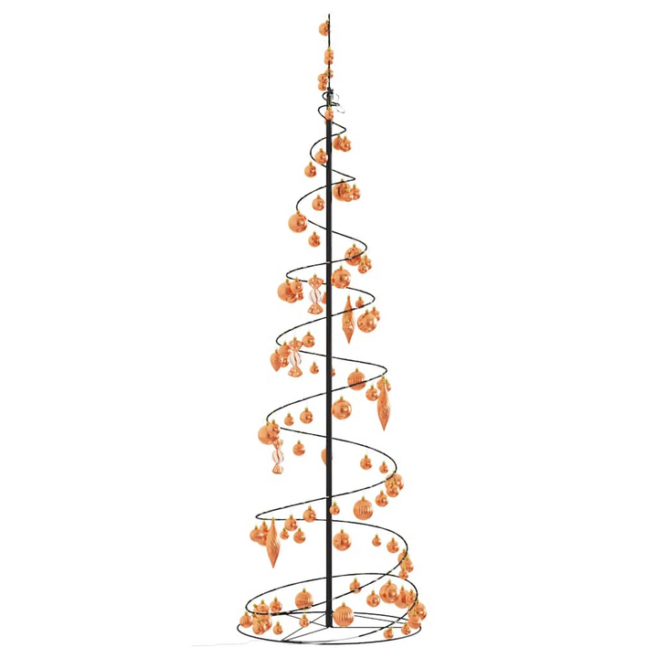 Christmas Tree Light Cone with 120 Warm White LEDs and Copper Baubles - Holiday Decoration with 8 Lighting Modes - Premium  from Home Treasures - Just £89.99! Shop now at Home Treasures