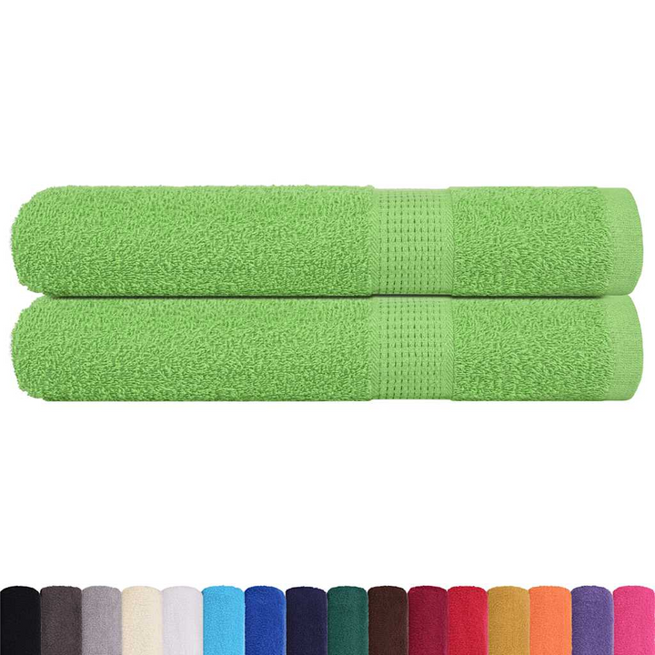 Apple Green Towels - Set of 2, 100x200 cm, 100% Cotton, 360 gsm - Soft, Absorbent, and Durable - Premium  from Home Treasures - Just £37.99! Shop now at Home Treasures