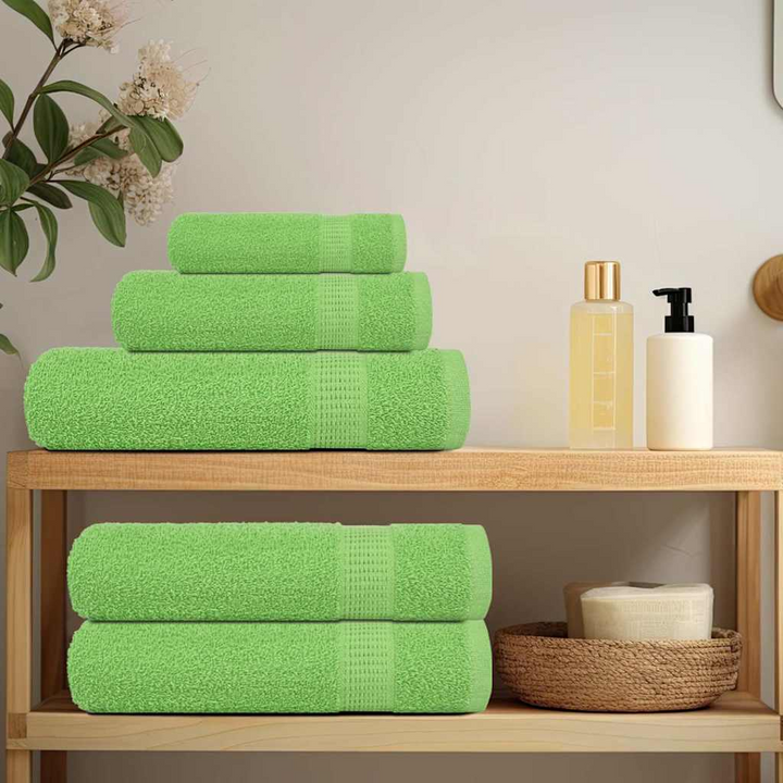 Apple Green Towels - Set of 2, 100x200 cm, 100% Cotton, 360 gsm - Soft, Absorbent, and Durable - Premium  from Home Treasures - Just £37.99! Shop now at Home Treasures