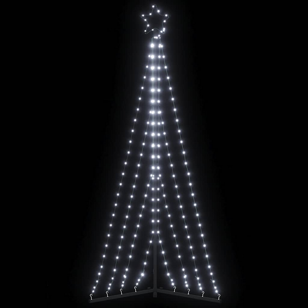 Cold White Christmas Tree Light with 339 LEDs - 8 Lighting Effects, Indoor & Outdoor Use - Premium  from Home Treasures - Just £31.99! Shop now at Home Treasures