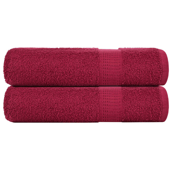 2-Piece Shower Towel Set - Bordeaux, 100% Cotton, 70x140 cm, 360 gsm - Ultra Soft & Absorbent Towels - Premium  from Home Treasures - Just £24.99! Shop now at Home Treasures