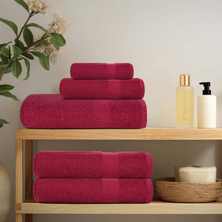 2-Piece Shower Towel Set - Bordeaux, 100% Cotton, 70x140 cm, 360 gsm - Ultra Soft & Absorbent Towels - Premium  from Home Treasures - Just £24.99! Shop now at Home Treasures