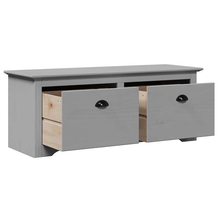 Elegant Hallway Bench BODO Grey 114x40x45 cm - Ample Storage, Durable Pinewood Construction - Premium  from Home Treasures - Just £132.99! Shop now at Home Treasures