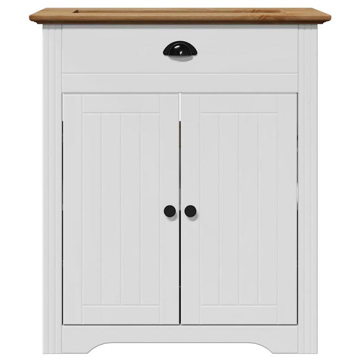 BODO Bathroom Sink Cabinet - White & Brown - 70x35x80 cm - Elegant Retro Style with Ample Storage - Premium  from Home Treasures - Just £103.99! Shop now at Home Treasures