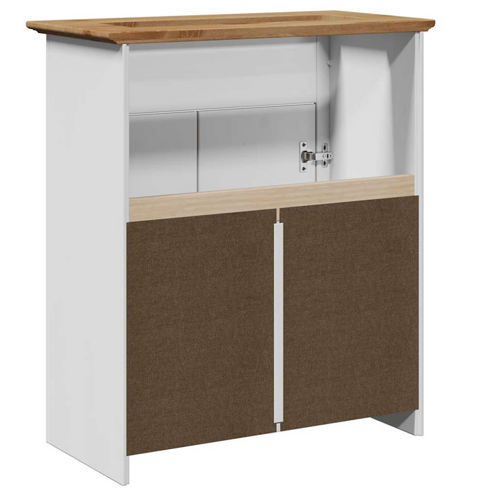 BODO Bathroom Sink Cabinet - White & Brown - 70x35x80 cm - Elegant Retro Style with Ample Storage - Premium  from Home Treasures - Just £103.99! Shop now at Home Treasures