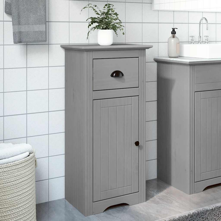 BODO Grey Bathroom Cabinet 44x30x90 cm - Stylish & Functional Storage Solution | Durable Pinewood - Premium  from Home Treasures - Just £79.99! Shop now at Home Treasures