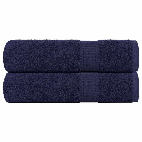 2-Piece Hand Towels Set, Navy Blue, 50x100 cm, 360 gsm, 100% Cotton, Soft & Absorbent - Premium  from Home Treasures - Just £18.99! Shop now at Home Treasures