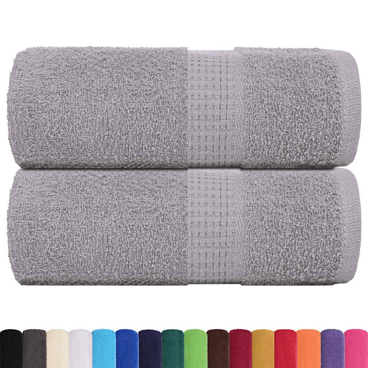 Grey Soap Towels, Set of 2 - 100% Cotton, 30x30 cm, 360 GSM, Soft & Absorbent, OEKO-TEX Certified - Premium  from Home Treasures - Just £13.99! Shop now at Home Treasures