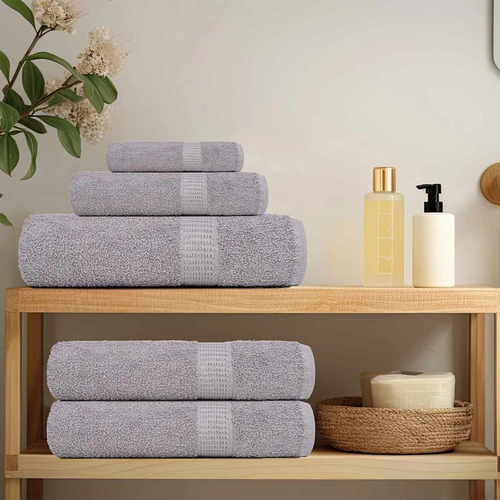 Grey Soap Towels, Set of 2 - 100% Cotton, 30x30 cm, 360 GSM, Soft & Absorbent, OEKO-TEX Certified - Premium  from Home Treasures - Just £13.99! Shop now at Home Treasures