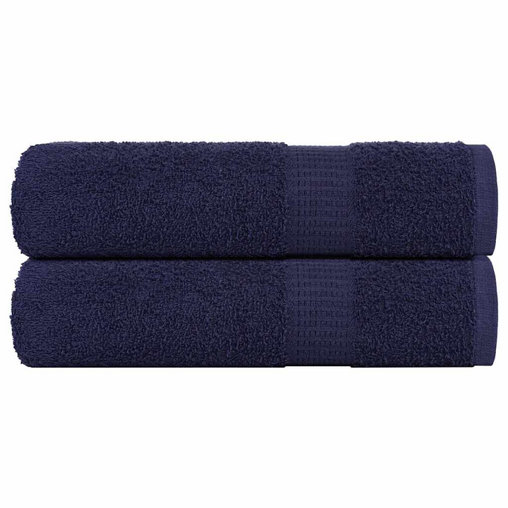 2-Piece Navy Blue Shower Towels - 100% Cotton, 70x140 cm, Ultra Soft & Absorbent, 360 gsm - Premium  from Home Treasures - Just £24.99! Shop now at Home Treasures