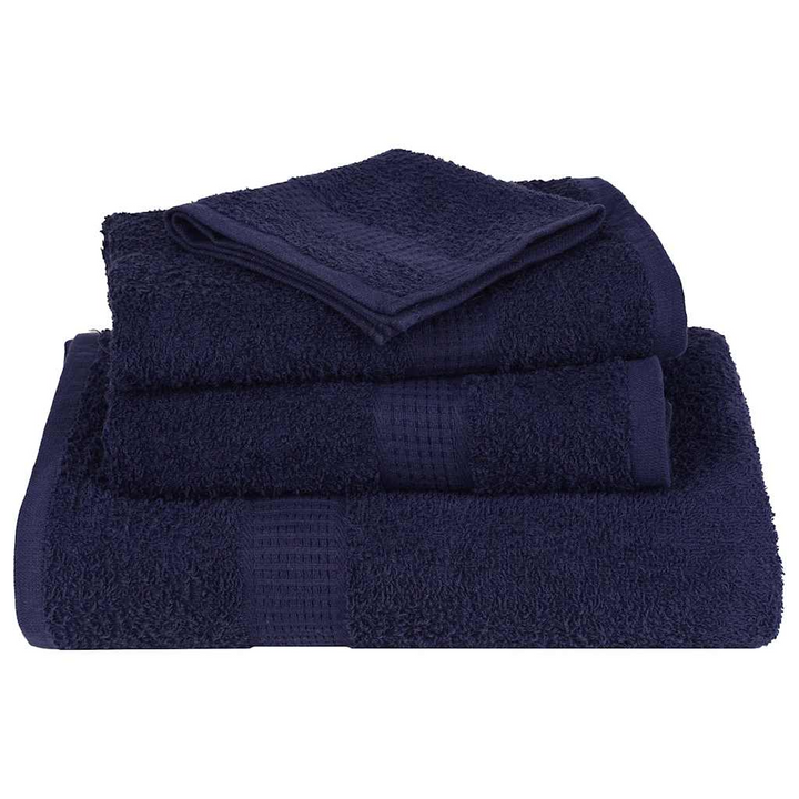 2-Piece Navy Blue Shower Towels - 100% Cotton, 70x140 cm, Ultra Soft & Absorbent, 360 gsm - Premium  from Home Treasures - Just £24.99! Shop now at Home Treasures