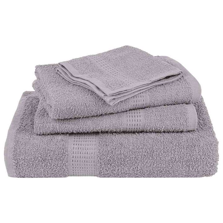 Guest Towels, Set of 4, Grey, 30x50 cm, Ultra-Soft 360 GSM 100% Cotton, Highly Absorbent, Machine Washable - Premium  from Home Treasures - Just £17.99! Shop now at Home Treasures