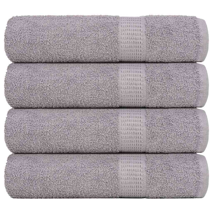 Premium Grey Shower Towels, Set of 4 - 70x140 cm, 360 gsm, 100% Cotton, Soft & Absorbent - Premium  from Home Treasures - Just £38.99! Shop now at Home Treasures