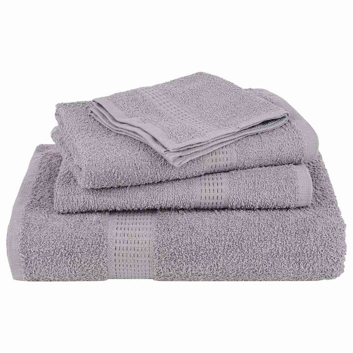 Set of 4, Grey Hand Towels Set - 50x100 cm, 360 GSM, 100% Cotton - Super Soft & Absorbent - Premium  from Home Treasures - Just £25.99! Shop now at Home Treasures