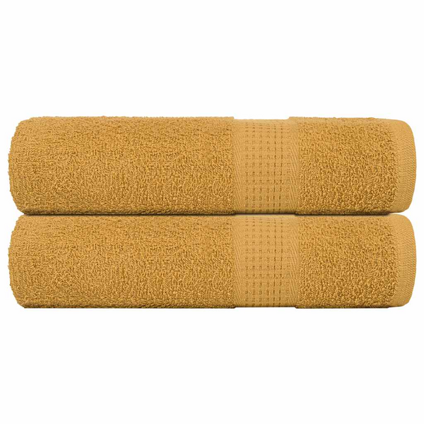 Set of 2 Shower Towels in Gold - 70x140 cm - 360 gsm - 100% Cotton | Soft & Absorbent Towels - OEKO-TEX Certified - Premium  from Home Treasures - Just £24.99! Shop now at Home Treasures