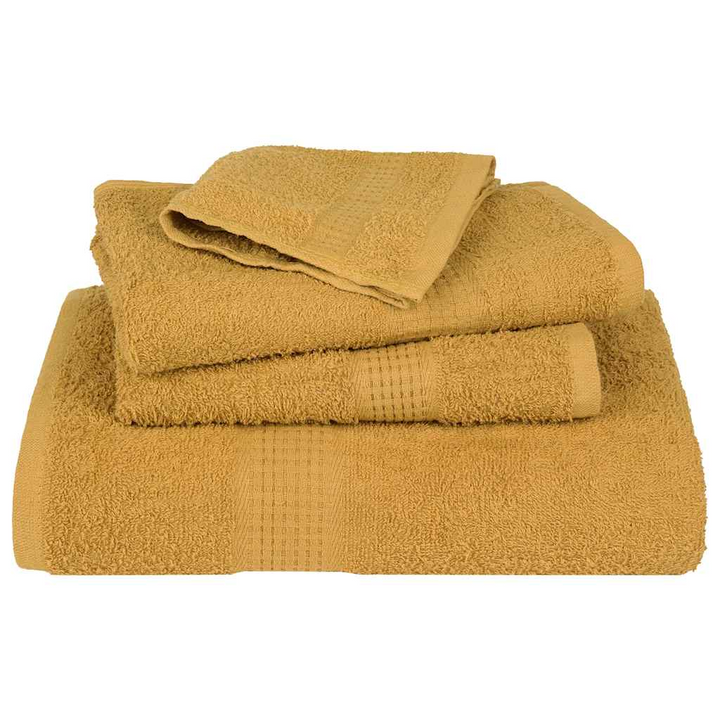 Set of 2 Shower Towels in Gold - 70x140 cm - 360 gsm - 100% Cotton | Soft & Absorbent Towels - OEKO-TEX Certified - Premium  from Home Treasures - Just £24.99! Shop now at Home Treasures