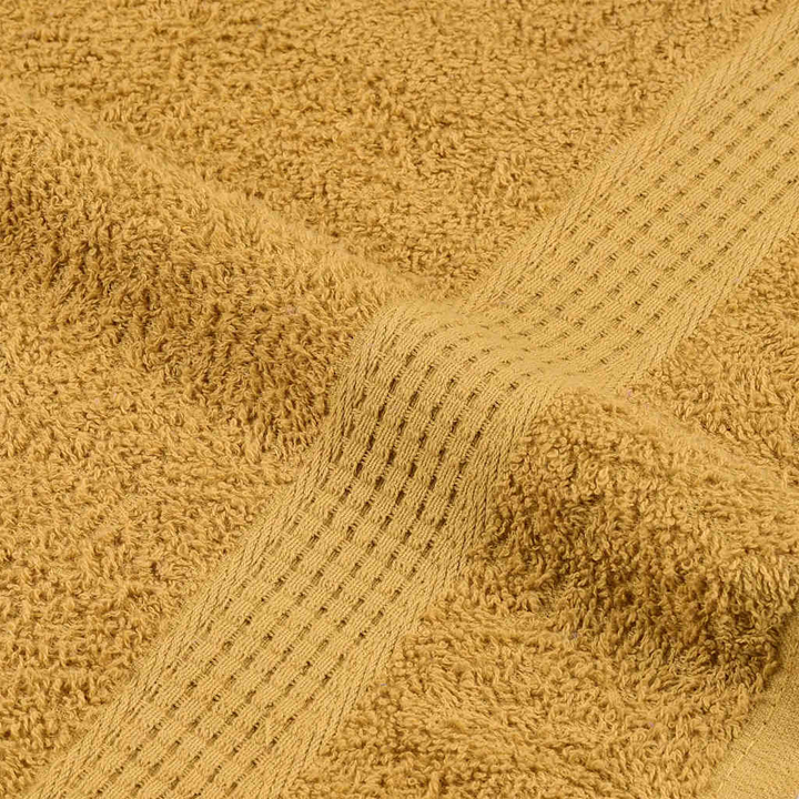 Gold Hand Towels, Set of 2 - 100% Cotton, 50x100 cm, 360 gsm, OEKO-TEX Certified - Premium  from Home Treasures - Just £18.99! Shop now at Home Treasures