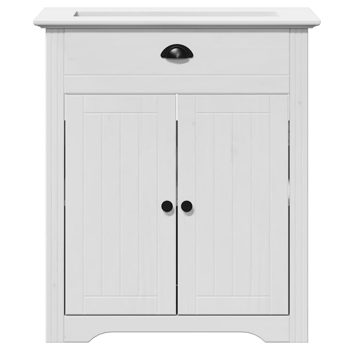 BODO 3 Piece Bathroom Furniture Set - White Solid Pinewood & Engineered Wood, Modern Design with Ample Storage - Premium  from Home Treasures - Just £245.99! Shop now at Home Treasures