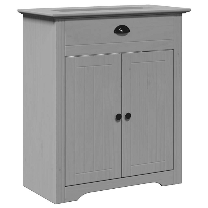 BODO 3 Piece Bathroom Furniture Set in Grey, Solid Pine and Engineered Wood - Modern Storage Solution - Premium  from Home Treasures - Just £245.99! Shop now at Home Treasures