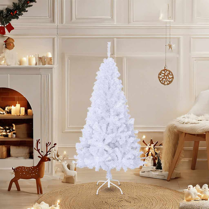 White Artificial Christmas Tree with Thick Branches, Realistic PVC & Metal Stand - Perfect for Indoor/Outdoor Seasonal Decor - Premium  from Home Treasures - Just £28.99! Shop now at Home Treasures