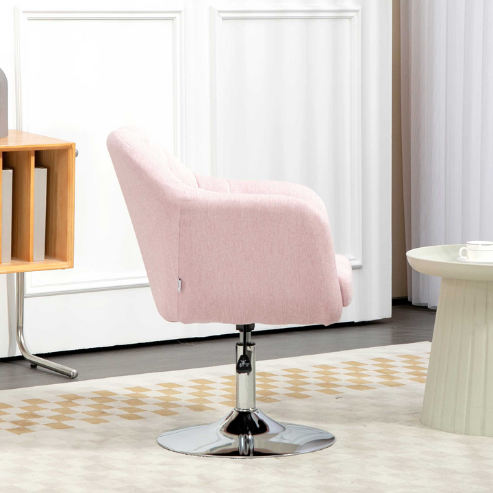 Pink Accent Arm Chair - Adjustable Height, Thick Cushion, Contemporary Vanity Armchair for Living Room - Premium  from Home Treasures - Just £114.99! Shop now at Home Treasures