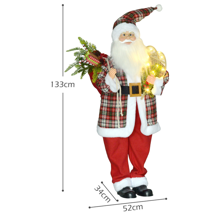 Life Size Animated Santa Claus with Sound Activation, Light Up Ornament, Laughing Effect & Festive Music - Perfect Holiday Decoration - Premium  from Home Treasures - Just £97.99! Shop now at Home Treasures