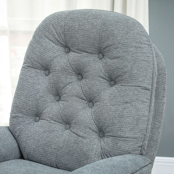 Grey Chenille Armchair with 360-Degree Swivel, Wide Padded Seat, and Water-Repellent Upholstery - Perfect for Living Room, Bedroom, Office - Premium  from Home Treasures - Just £219.99! Shop now at Home Treasures