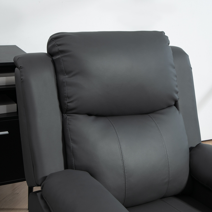 Electric Power Lift Recliner Chair with Vibration Massage, Remote Control, and Side Pocket - Dark Grey - Premium  from Home Treasures - Just £453.99! Shop now at Home Treasures