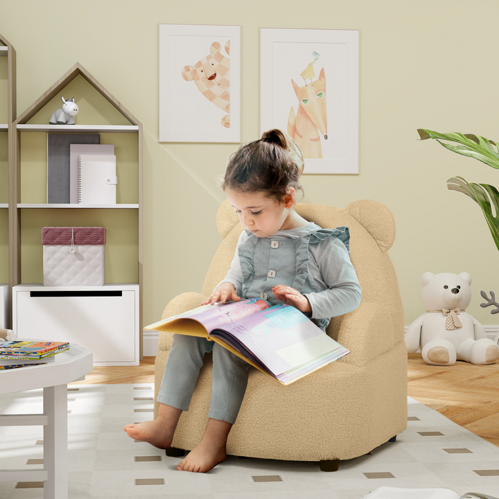 AIYAPLAY Kids Bear Shaped Sofa Armchair - Cozy Toddler Chair in Khaki for Bedroom & Playroom | Ages 18 Months to 3 Years - Premium  from Home Treasures - Just £76.99! Shop now at Home Treasures