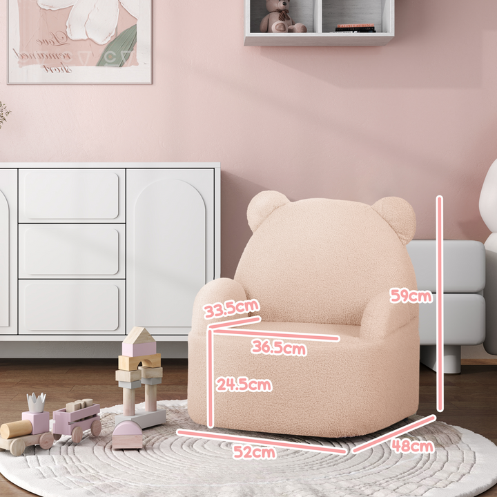 AIYAPLAY Bear Shaped Pink Toddler Chair - Cozy & Cute for Bedroom, Playroom, & Living Room - Premium  from Home Treasures - Just £76.99! Shop now at Home Treasures