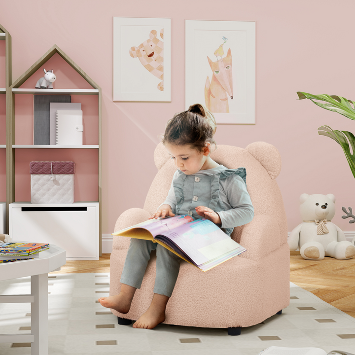 AIYAPLAY Bear Shaped Pink Toddler Chair - Cozy & Cute for Bedroom, Playroom, & Living Room - Premium  from Home Treasures - Just £76.99! Shop now at Home Treasures