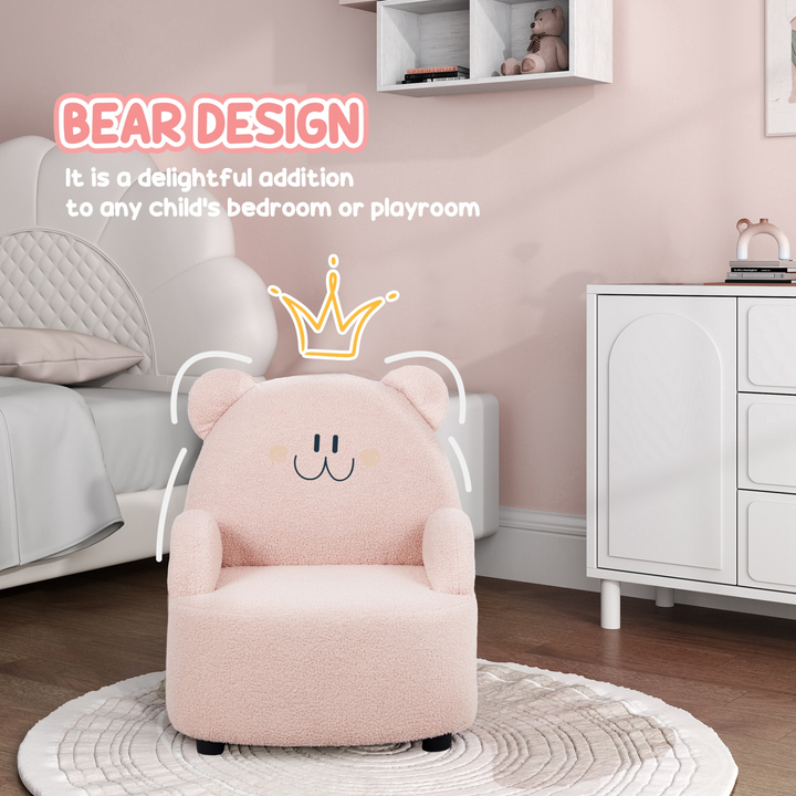 AIYAPLAY Bear Shaped Pink Toddler Chair - Cozy & Cute for Bedroom, Playroom, & Living Room - Premium  from Home Treasures - Just £76.99! Shop now at Home Treasures