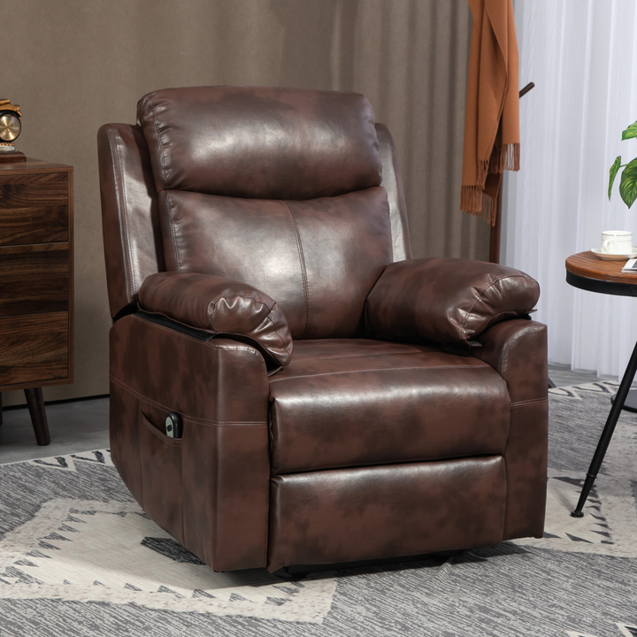 Dark Brown Electric Riser and Recliner Lift Chair with Remote Control, Side Pockets, and Pocket Spring - Ultimate Comfort and Support - Premium  from Home Treasures - Just £433.99! Shop now at Home Treasures