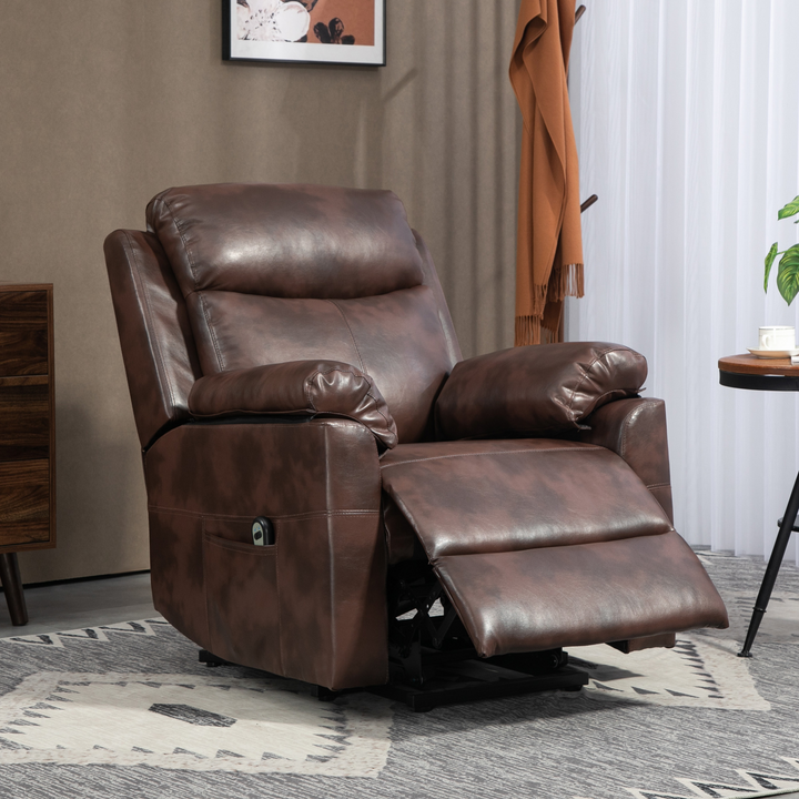 Dark Brown Electric Riser and Recliner Lift Chair with Remote Control, Side Pockets, and Pocket Spring - Ultimate Comfort and Support - Premium  from Home Treasures - Just £433.99! Shop now at Home Treasures