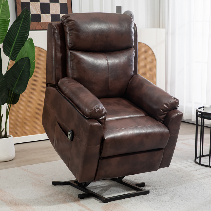 Dark Brown Electric Riser and Recliner Lift Chair with Remote Control, Side Pockets, and Pocket Spring - Ultimate Comfort and Support - Premium  from Home Treasures - Just £433.99! Shop now at Home Treasures