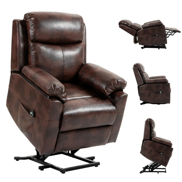 Dark Brown Electric Riser and Recliner Lift Chair with Remote Control, Side Pockets, and Pocket Spring - Ultimate Comfort and Support - Premium  from Home Treasures - Just £433.99! Shop now at Home Treasures