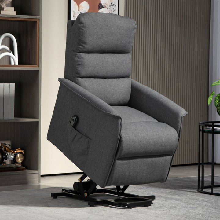 Electric Power Lift Recliner Chair for Elderly with Footrest, Pockets & Remote - Comfortable Recliner Armchair with Spring Pack Seat - Premium  from Home Treasures - Just £331.99! Shop now at Home Treasures