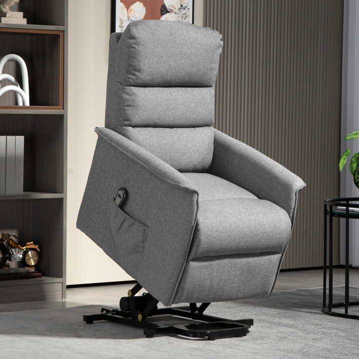 Electric Power Lift Recliner Chair - Ultimate Comfort for Elderly with Spring Pack Seat, Fabric Upholstery & Footrest - Premium  from Home Treasures - Just £331.99! Shop now at Home Treasures