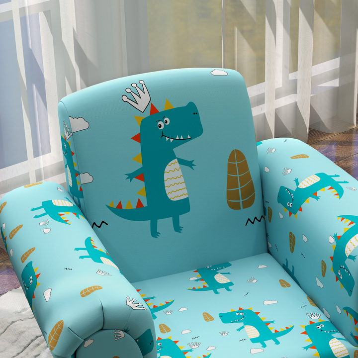 Charming 2 Piece Children's Sofa Set with Dinosaur Design for Toddlers, Blue - AIYAPLAY - Premium  from Home Treasures - Just £83.99! Shop now at Home Treasures