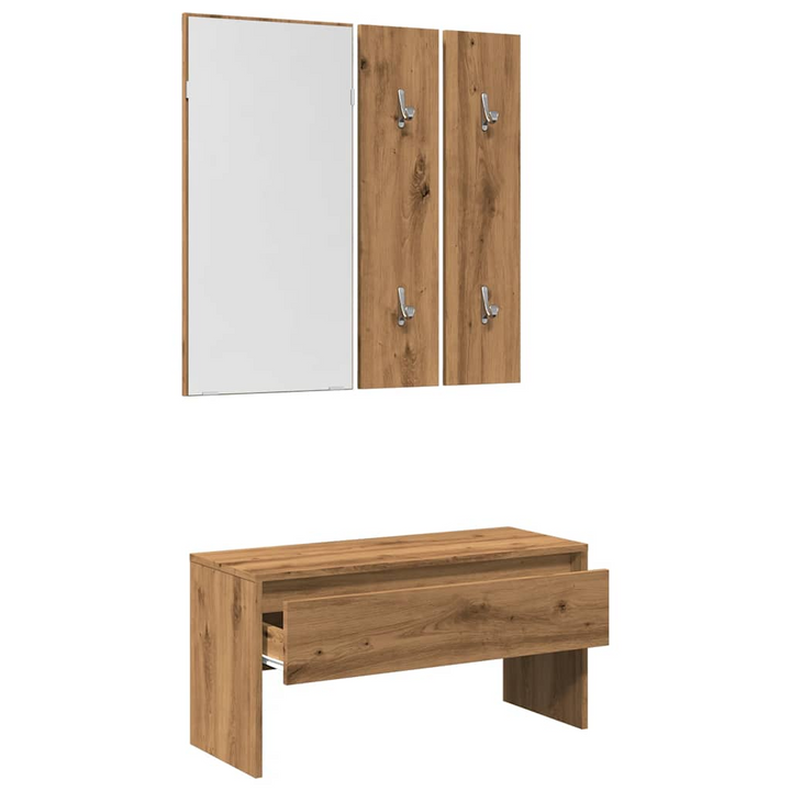 Artisan Oak Hallway Furniture Set - Stylish & Functional Entryway Solution - Premium  from Home Treasures - Just £94.99! Shop now at Home Treasures