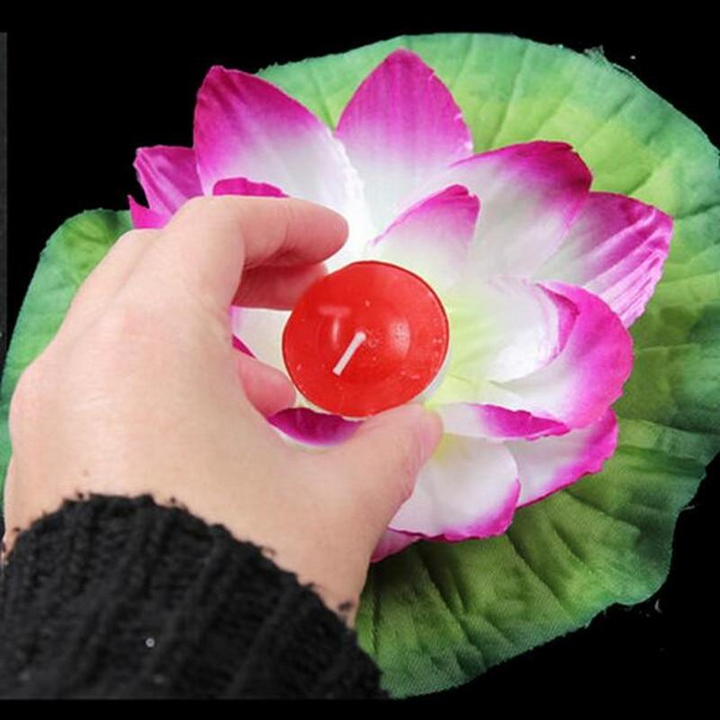 5 Pcs Multicolor Lotus Flower Floating Candles - Elegant Paraffin Wax Scented Candles for Home Decor, Weddings, and Spa - Premium  from Home Treasures - Just £18.99! Shop now at Home Treasures