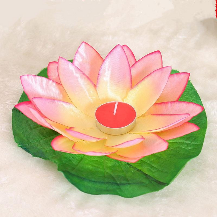 5 Pcs Multicolor Lotus Flower Floating Candles - Elegant Paraffin Wax Scented Candles for Home Decor, Weddings, and Spa - Premium  from Home Treasures - Just £18.99! Shop now at Home Treasures