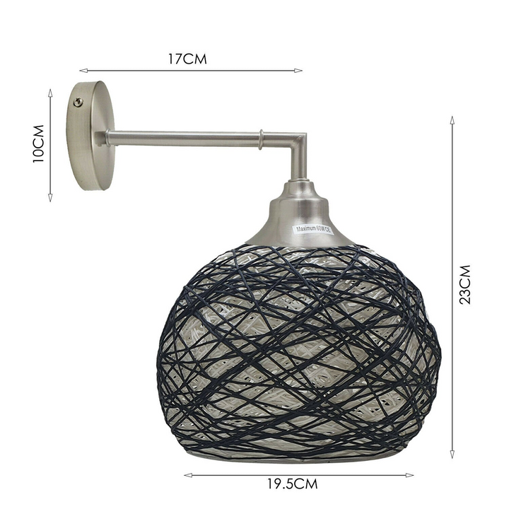 Elegant Handmade Rattan Wall Light - Perfect for Bedrooms, Living Rooms, and More - Premium Lighting from Home Treasures - Just £24.99! Shop now at Home Treasures