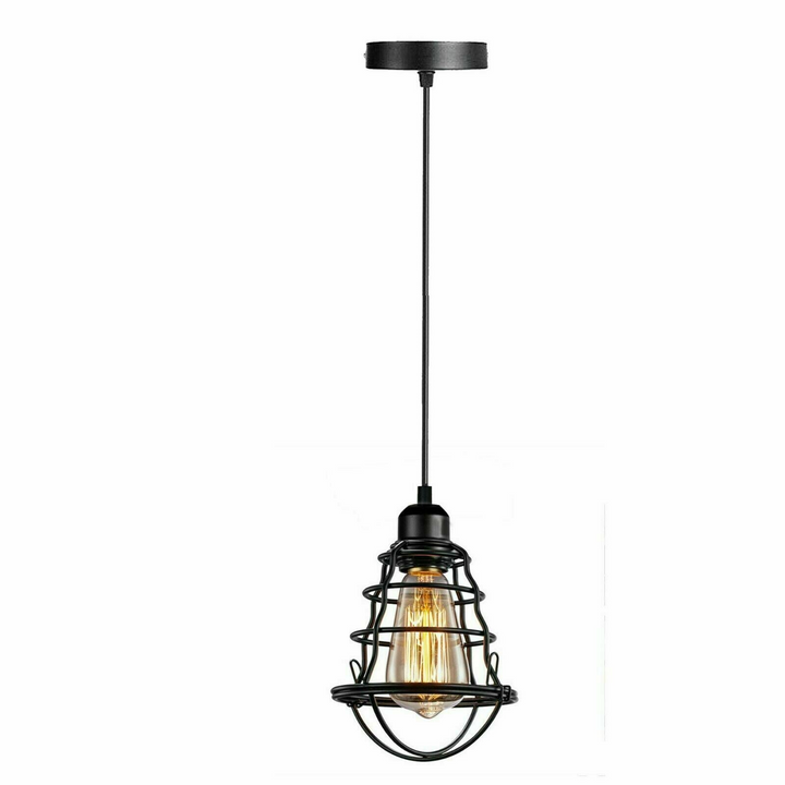 Vintage Modern Black Hanging Pendant Light - Adjustable 95cm Wire - Ideal for Kitchen, Bedroom, and Living Room - Premium  from Home Treasures - Just £19.99! Shop now at Home Treasures