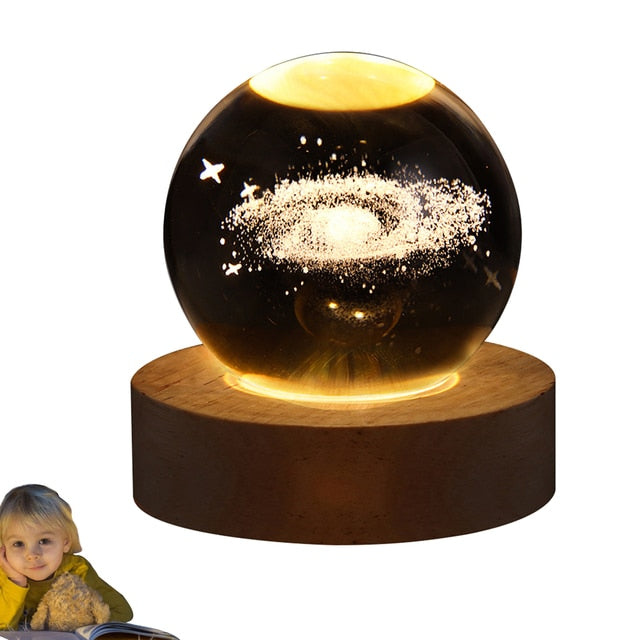 Glowing Crystal Ball Night Light - Premium  from Home Treasures - Just £23.40! Shop now at Home Treasures